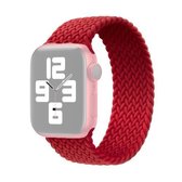 Nylon gevlochten horlogeband met enkele draai voor Apple Watch Series 6 & SE & 5 & 4 44 mm / 3 & 2 & 1 42 mm, lengte: L 170 mm (rood)