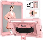 Combinatiehoes van siliconen in contrastkleur + pc met houder voor iPad mini 3 (roségoud)