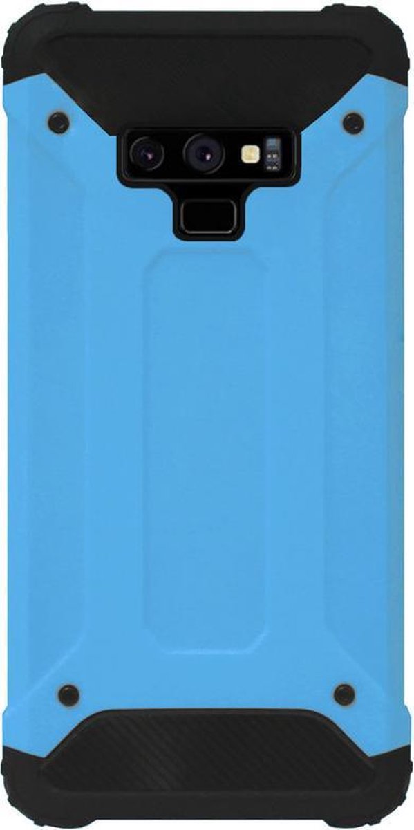 WLONS Rubber Kunststof Bumper Case Hoesje Geschikt Voor Samsung Galaxy Note 9 - Blauw