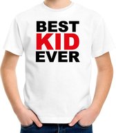 Best kid ever cadeau t-shirt wit voor kinderen/kids - unisex - jongens / meisjes 158/164