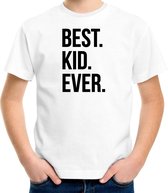 Best kid ever punt cadeau t-shirt wit voor kinderen/kids - unisex - jongens / meisjes L (146-152)