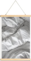 JUNIQE - Posterhanger Perfect Day in Bed -20x30 /Grijs & Wit