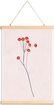 JUNIQE - Posterhanger Winter Fruits -40x60 /Rood & Zwart