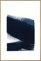 JUNIQE - Poster met kunststof lijst Minimal 3 -30x45 /Blauw & Wit