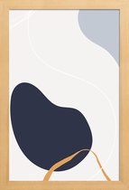 JUNIQE - Poster met houten lijst Movement 6 -13x18 /Bruin & Ivoor