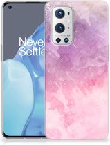 Telefoonhoesje OnePlus 9 Pro Silicone Back Cover Pink Purple Paint
