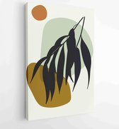 Abstract art nature background vector. Modern shape line art wallpaper 4 - Moderne schilderijen – Vertical – 1936342711 - 115*75 Vertical
