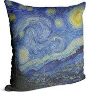 De sterrennacht, Vincent van Gogh - Foto op Sierkussen - 40 x 40 cm