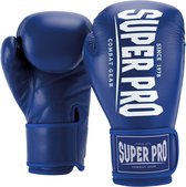 Gants de boxe Super Pro Combat Gear Champ (kick) Bleu / Blanc 8oz