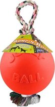 Jolly Ball Romp-n-Roll - Ø 20 cm - Honden speelbal met vanillegeur - Hondenspeelgoed met stevig trektouw - Oranje