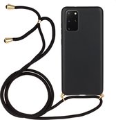 Mobigear Telefoonhoesje geschikt voor Samsung Galaxy S20 Plus Flexibel TPU | Mobigear Lanyard Hoesje met koord - Zwart