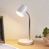 Lindby - LED tafellamp - 1licht - kunststof, ijzer - H: 40 cm - wit - Inclusief lichtbron