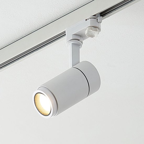 Arcchio - railverlichting - 1licht - aluminium, kunststof - H: 23.4 cm - wit (RAL 9016) - Inclusief lichtbron