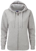 Russell Mens Authentic Full Zip Sweatshirt / Hoodie (Light Oxford)
