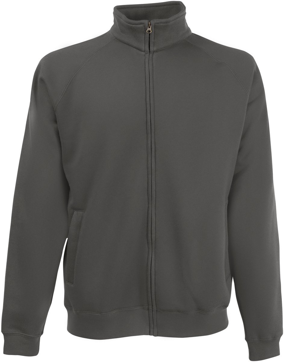 Fruit Of The Loom Heren Sweatshirt Jacket Graphite Light Granite
