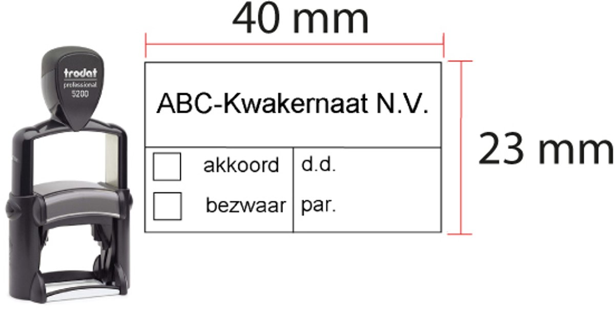 Stempelplaatje Trodat 5200