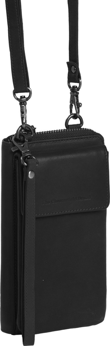 The Chesterfield Brand Malaga - Leren telefoontasje - Zwart