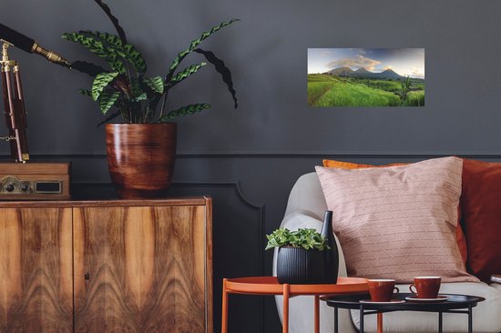 Sticker Muursticker Indonésie - Rizières à Bali - 40x20 cm - film adhésif autocollant - sticker mural repositionnable