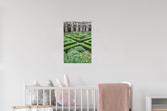 Muursticker Dom van Utrecht - cour de Dom à Utrecht - 20x30 cm - film adhésif autocollant - sticker mural repositionnable