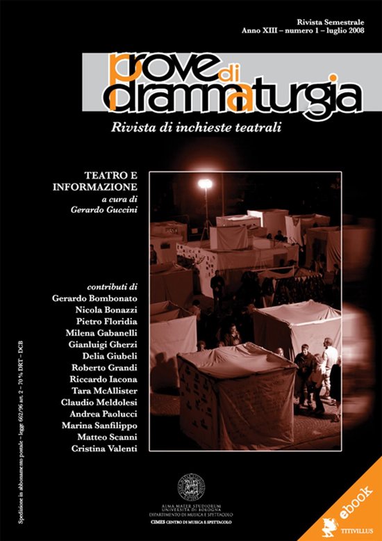 Prove di Drammaturgia n. 1/2008 - cover