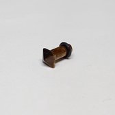 5 mm Single flared stenen tijgeroog