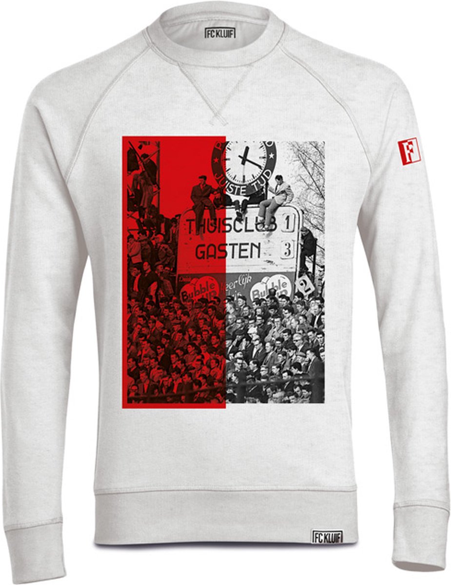 Feyenoord trui 'De Feijenoorder'- Maat L / Large - Heren lifestyle sweater - FC Kluif trui - Grijs