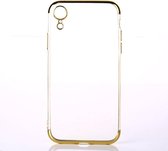 Mobigear Royal TPU Backcover Hoesje - Geschikt voor Apple iPhone Xr - Transparant / Goud