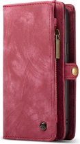 Samsung Galaxy S9+ Hoesje - Caseme - Luxe Wallet Serie - Kunstlederen Bookcase / 2in1 Case - Rood - Hoesje Geschikt Voor Samsung Galaxy S9+