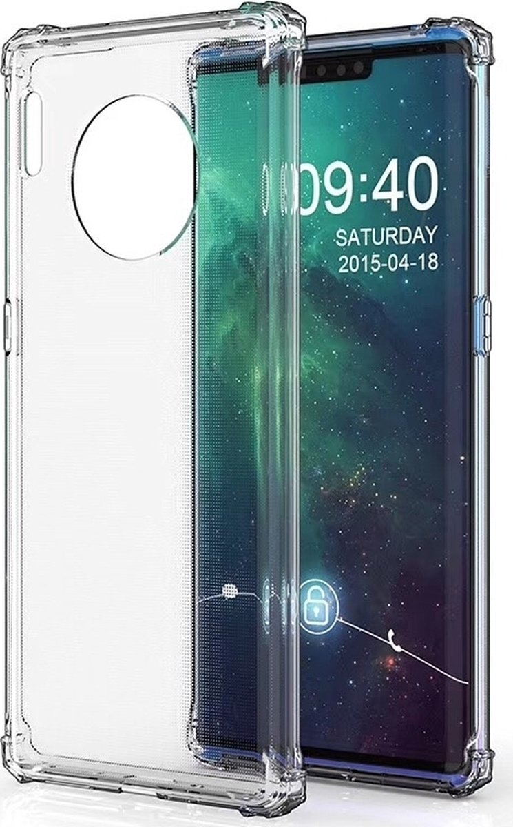 Mobigear Doorzichtig Hoesje geschikt voor Huawei Mate 30 Telefoonhoesje Flexibel TPU | Mobigear Cushion Backcover Shockproof | Doorzichtig Telefoonhoesje Mate 30 | Schokbestendig Mate 30 Telefoonhoesje | Anti Shock Proof - Transparant