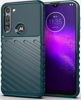 Motorola Moto G8 Power Hoesje - Mobigear - Groove Serie - TPU Backcover - Groen - Hoesje Geschikt Voor Motorola Moto G8 Power