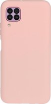 Huawei P40 Lite Hoesje - Mobigear - Color Serie - TPU Backcover - Roze - Hoesje Geschikt Voor Huawei P40 Lite