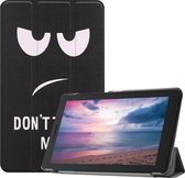 Lenovo Tab E8 Hoes - Mobigear - Tri-Fold Serie - Kunstlederen Bookcase - Do Not Touch - Hoes Geschikt Voor Lenovo Tab E8