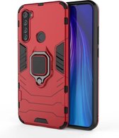 Xiaomi Redmi Note 8T Hoesje - Mobigear - Armor Ring Serie - Hard Kunststof Backcover - Rood - Hoesje Geschikt Voor Xiaomi Redmi Note 8T