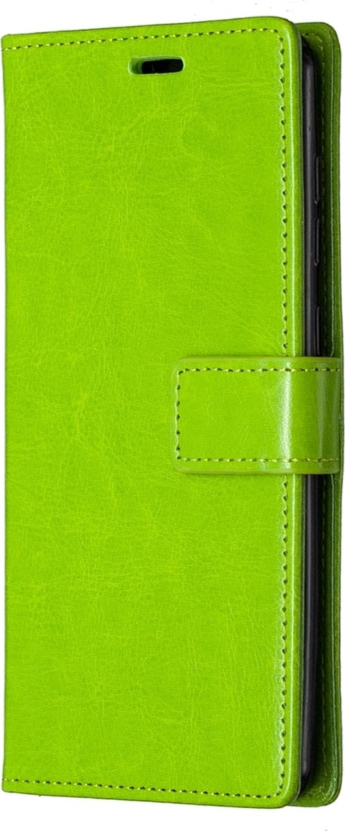 Mobigear Telefoonhoesje geschikt voor Samsung Galaxy A21s Hoesje | Mobigear Wallet Bookcase Portemonnee | Pasjeshouder voor 3 Pasjes | Telefoonhoesje voor Pinpas / OV Kaart / Rijbewijs - Groen