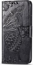 Samsung Galaxy S20 Ultra Hoesje - Mobigear - Butterfly Serie - Kunstlederen Bookcase - Zwart - Hoesje Geschikt Voor Samsung Galaxy S20 Ultra