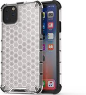 Apple iPhone 11 Pro Hoesje - Mobigear - Honeycomb Serie - Hard Kunststof Backcover - Transparant - Hoesje Geschikt Voor Apple iPhone 11 Pro