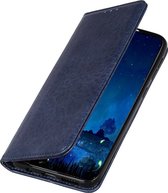 OnePlus 7 Pro Hoesje - Mobigear - Cowboy Serie - Kunstlederen Bookcase - Blauw - Hoesje Geschikt Voor OnePlus 7 Pro