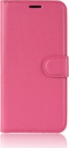 Sony Xperia 1 Hoesje - Mobigear - Classic Serie - Kunstlederen Bookcase - Roze - Hoesje Geschikt Voor Sony Xperia 1
