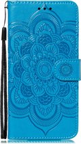 Samsung Galaxy Note 10 Plus Hoesje - Mobigear - Mandala Serie - Kunstlederen Bookcase - Blauw - Hoesje Geschikt Voor Samsung Galaxy Note 10 Plus