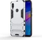 Xiaomi Redmi 7 Hoesje - Mobigear - Armor Stand Serie - Hard Kunststof Backcover - Zilver - Hoesje Geschikt Voor Xiaomi Redmi 7