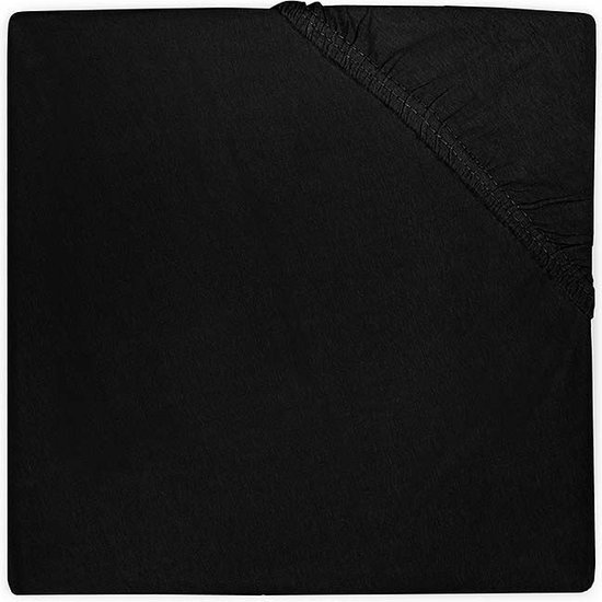 Jollein - Baby - Hoeslaken Wieg Jersey (Zwart) - Katoen - Hoeslaken Wieg - 40/50x80/90cm