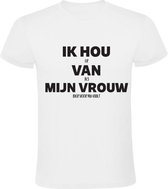 Ik hou er van als mijn vrouw Bier voor mij haalt Heren t-shirt | pils | valentijnsdag | bruiloft | huwelijk | liefde | vrijgezel | Wit