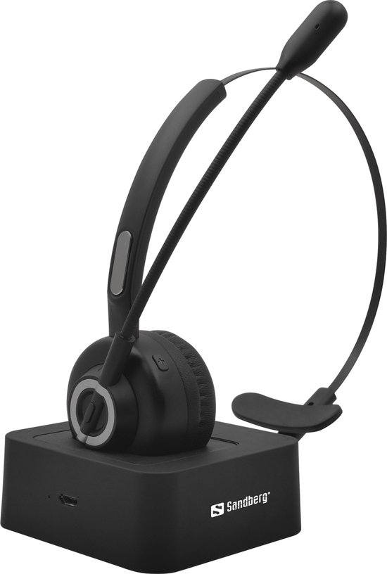 Sandberg -126-06 -Bluetooth- Office Headset Pro -Monauraal- Zwart