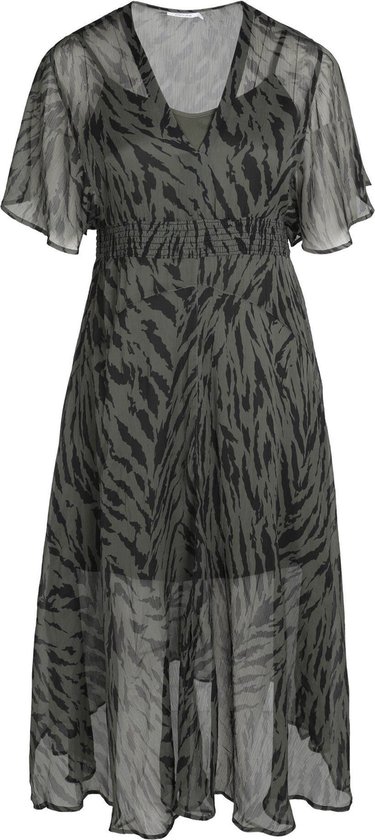 Lange jurk in voile met een tijgerprint | bol.com