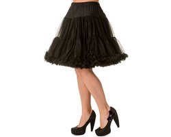 Banned Walkabout Petticoat Dames Midirok - zwart - XL-XXL