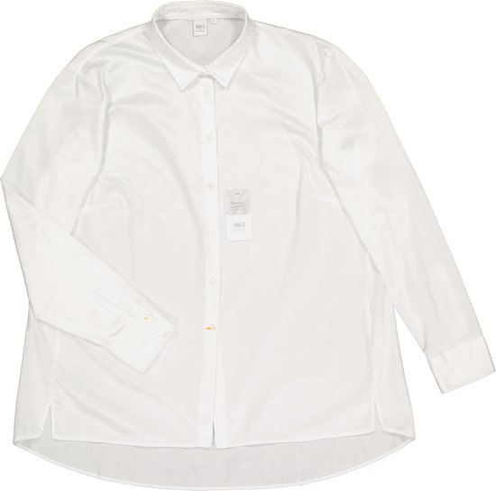ETERNA 1863 blouse femme ligne A - sergé satiné - blanc - Taille : 42 |  bol.com