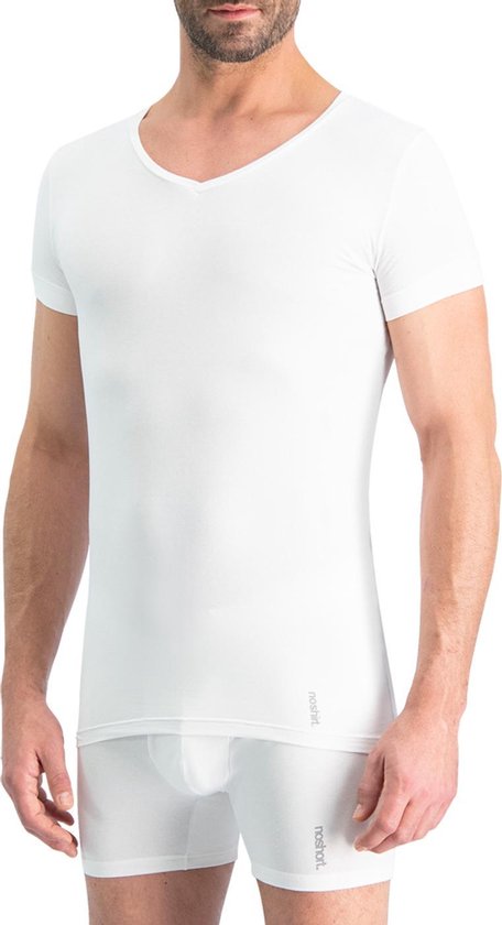 Noshirt Nature Sustainable Men T-shirts sous-vêtement Regular V neck Wit - taille XL maat