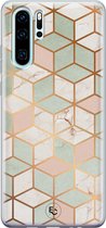 Huawei P30 Pro hoesje - Pastel Kubus - Siliconen - Soft Case Telefoonhoesje - Print - Multi