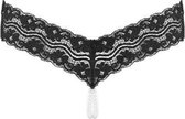 Bundle - Underneath - Underneath - Mira String Met Open Kruisje En Parelketting S/M met glijmiddel