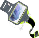 Mobiparts Comfort Fit Sport Armband Samsung Galaxy S21 Plus Neon Green